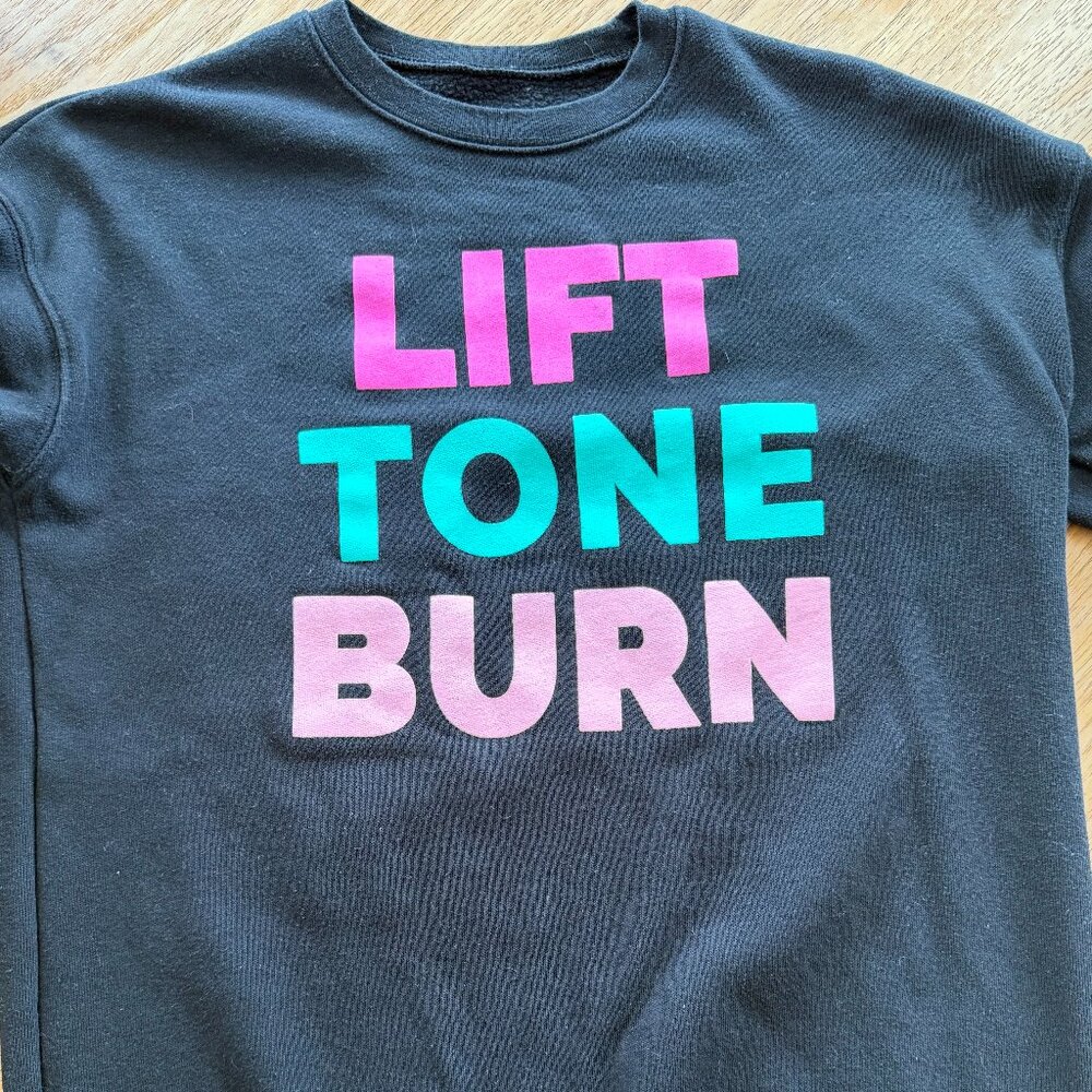 Pure Barre Lift Tone Burn Sweatshirt, Size Small